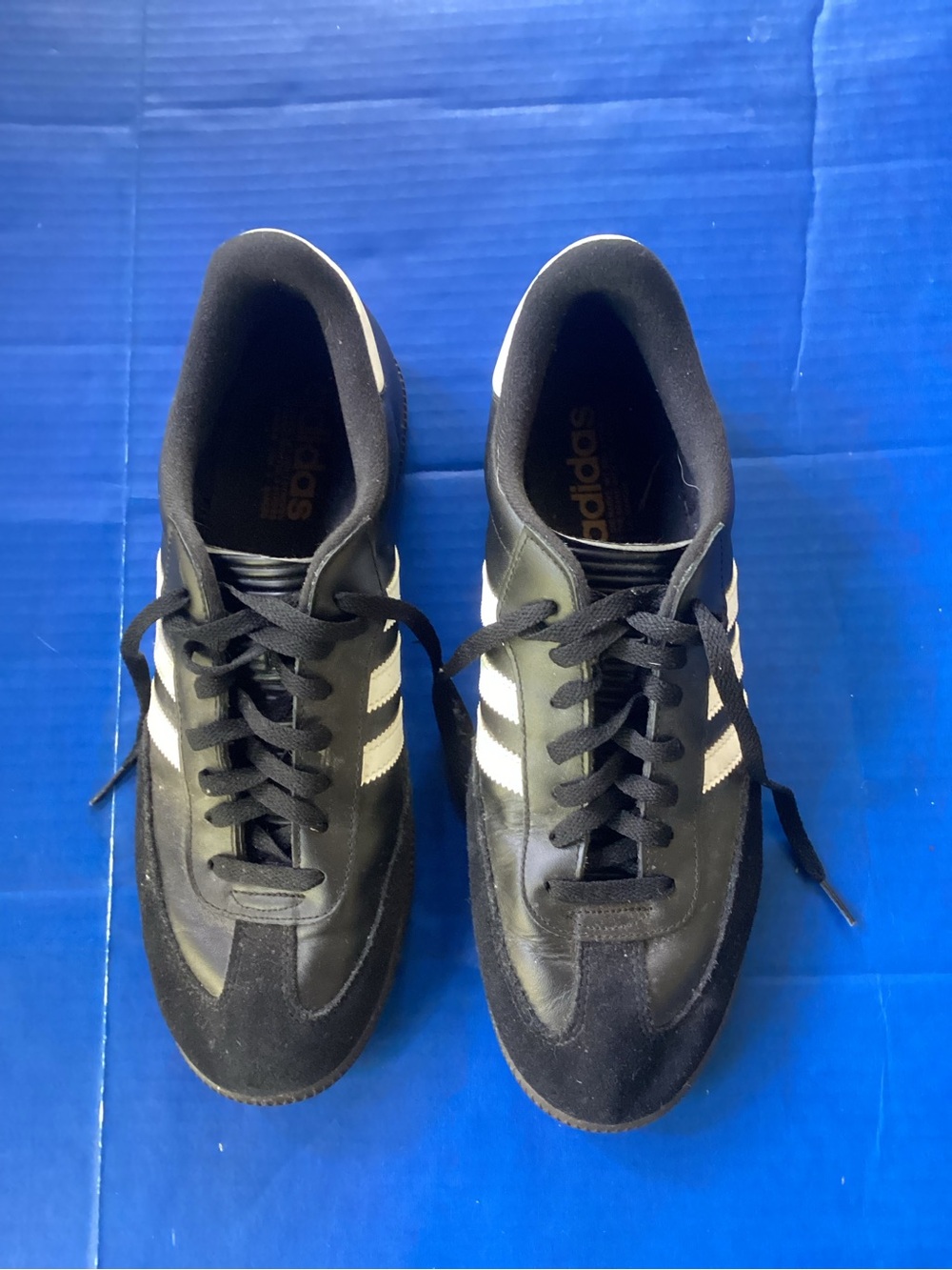 adidas Samba classic Black Sneakers with White Stripes, size 13